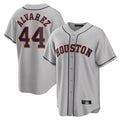H.Astros #44 Yordan Alvarez Player Gray Home Game Edoa Stitched Jerseys