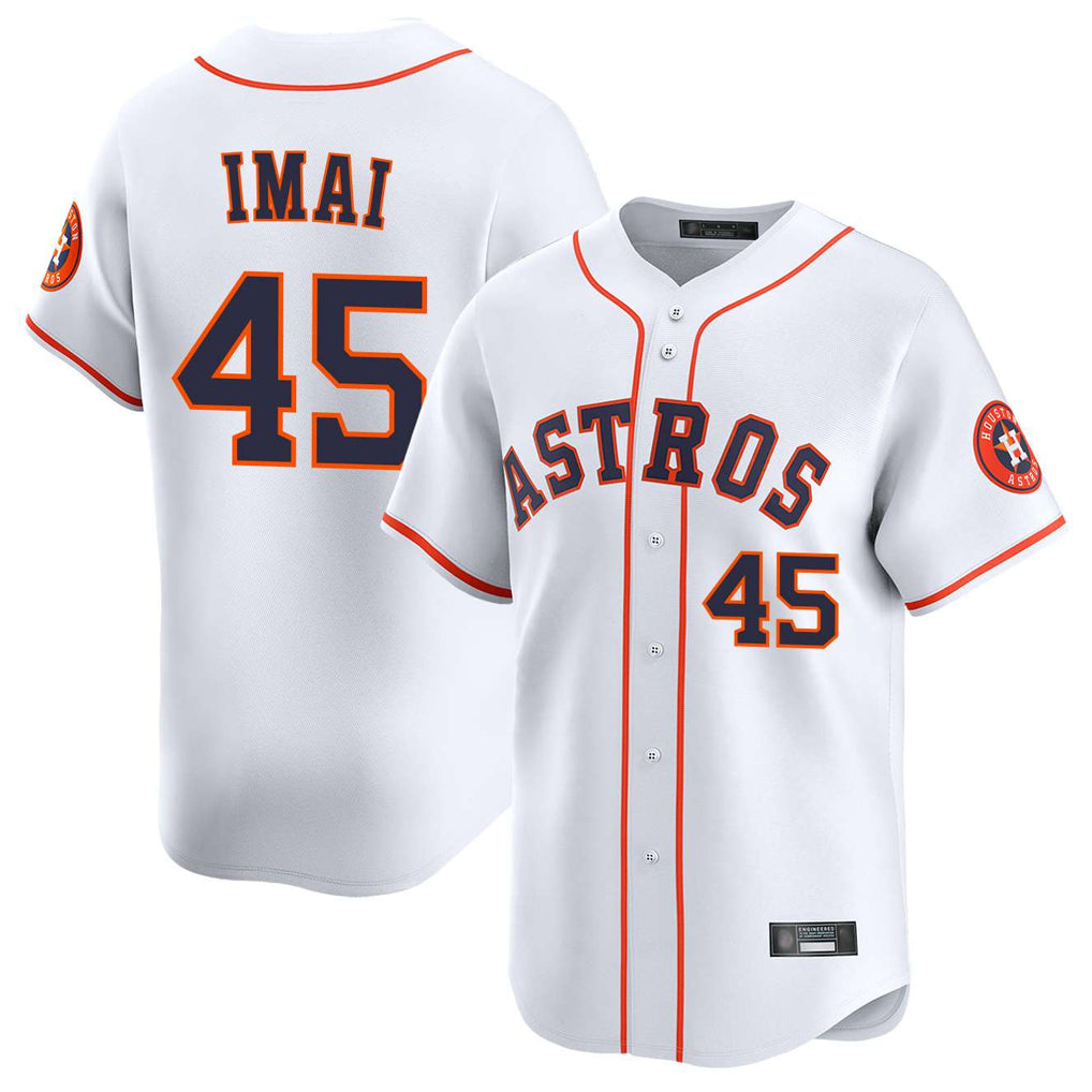 H.Astros #45 Tatsuya Imai Player White Home Limited Edoa Stitched Jerseys