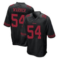 SF.49ers #54 Fred Warner Player Black Alternate Home Game Edoa Stitched Jerseys