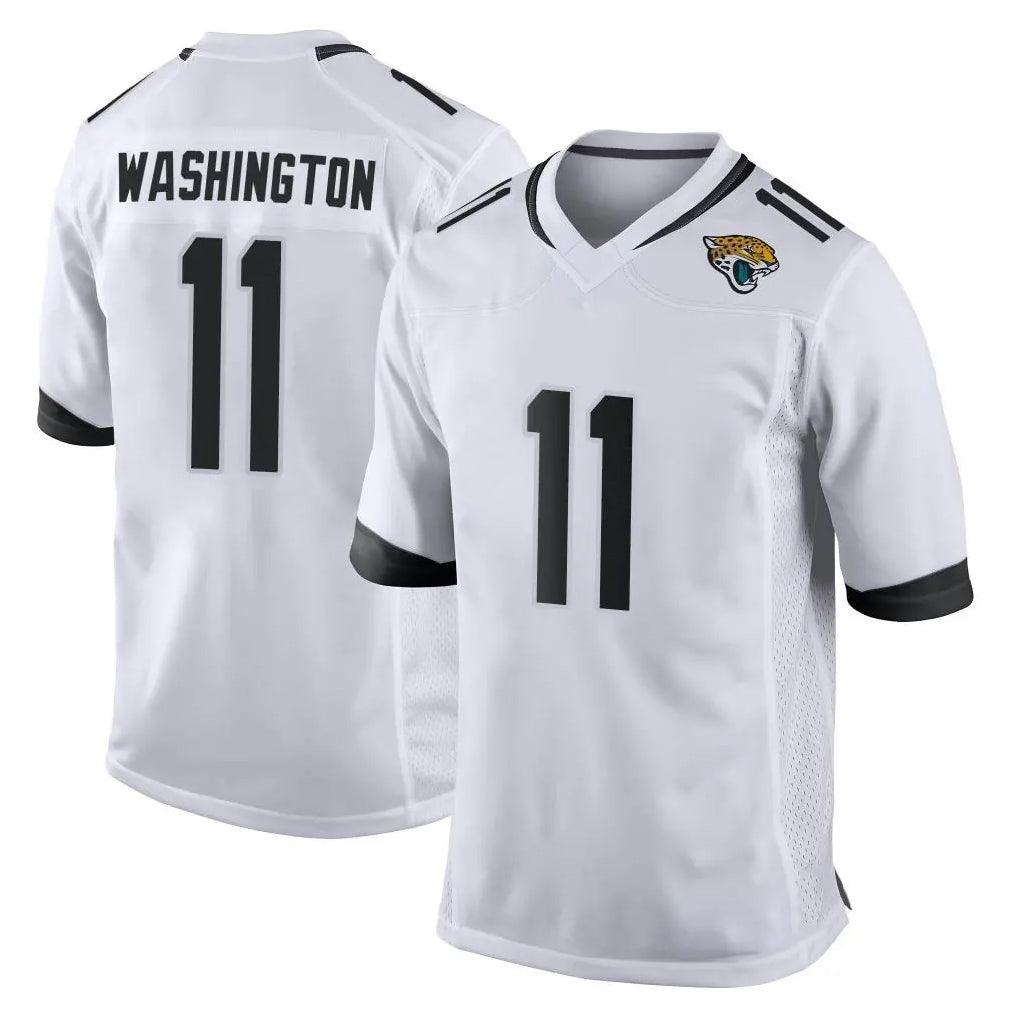 J.Jaguars #11 Parker Washington Player White Home Game Edoa Stitched Jerseys