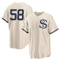C.White Sox #58 Seranthony Dom¨ªnguez Player Cream Field of Dreams Home Game Edoa Stitched Jerseys