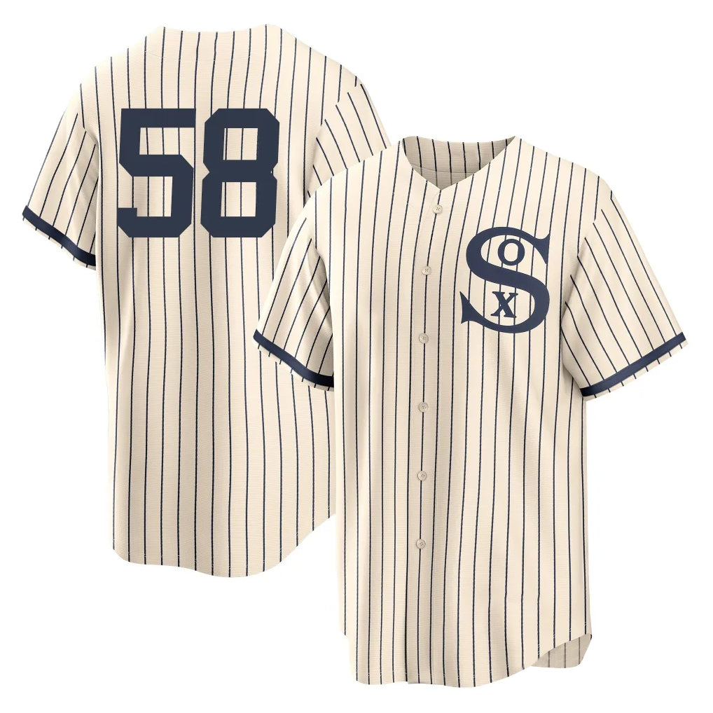 C.White Sox #58 Seranthony Dom¨ªnguez Player Cream Field of Dreams Home Game Edoa Stitched Jerseys