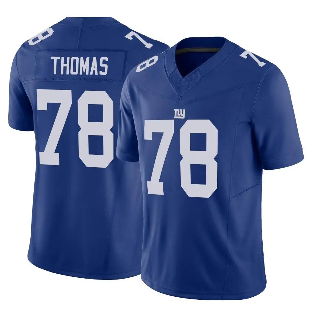 NY.Giants #78 Andrew Thomas Player Royal Limited Vapor F.U.S.E. Home Game Edoa Stitched Jerseys