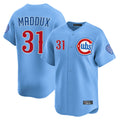 C.Cubs #31 Greg Maddux Player Light Blue Limited Home Edoa Stitched Jerseys