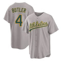 Athletics #4 Lawrence Butler Player Gray Home Game Edoa Stitched Jerseys