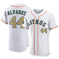 H.Astros #44 Yordan Alvarez Player Gold Collection Limited Elite Home Edoa Stitched Jerseys