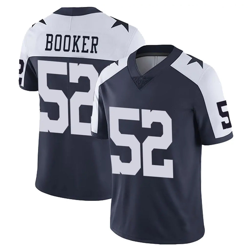 D.Cowboys #52 Tyler Booker Player Navy-White Limited Alternate Vapor Untouchable Home Game Edoa Stitched Jerseys