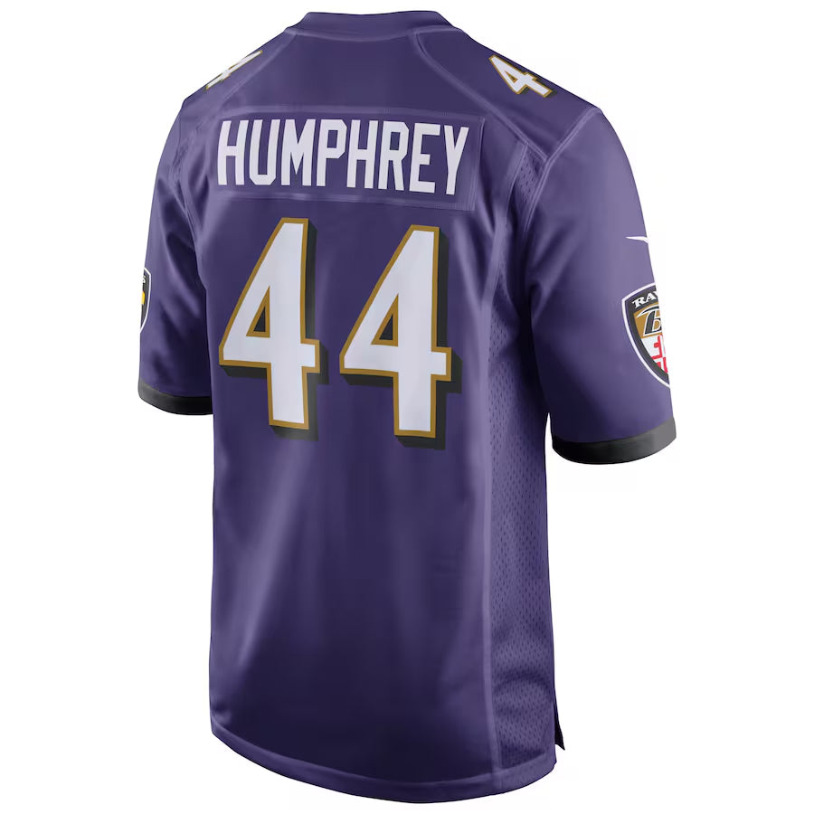 B.Ravens #44 Marlon Humphrey Player Purple Alternate Home Game Edoa Stitched Jerseys