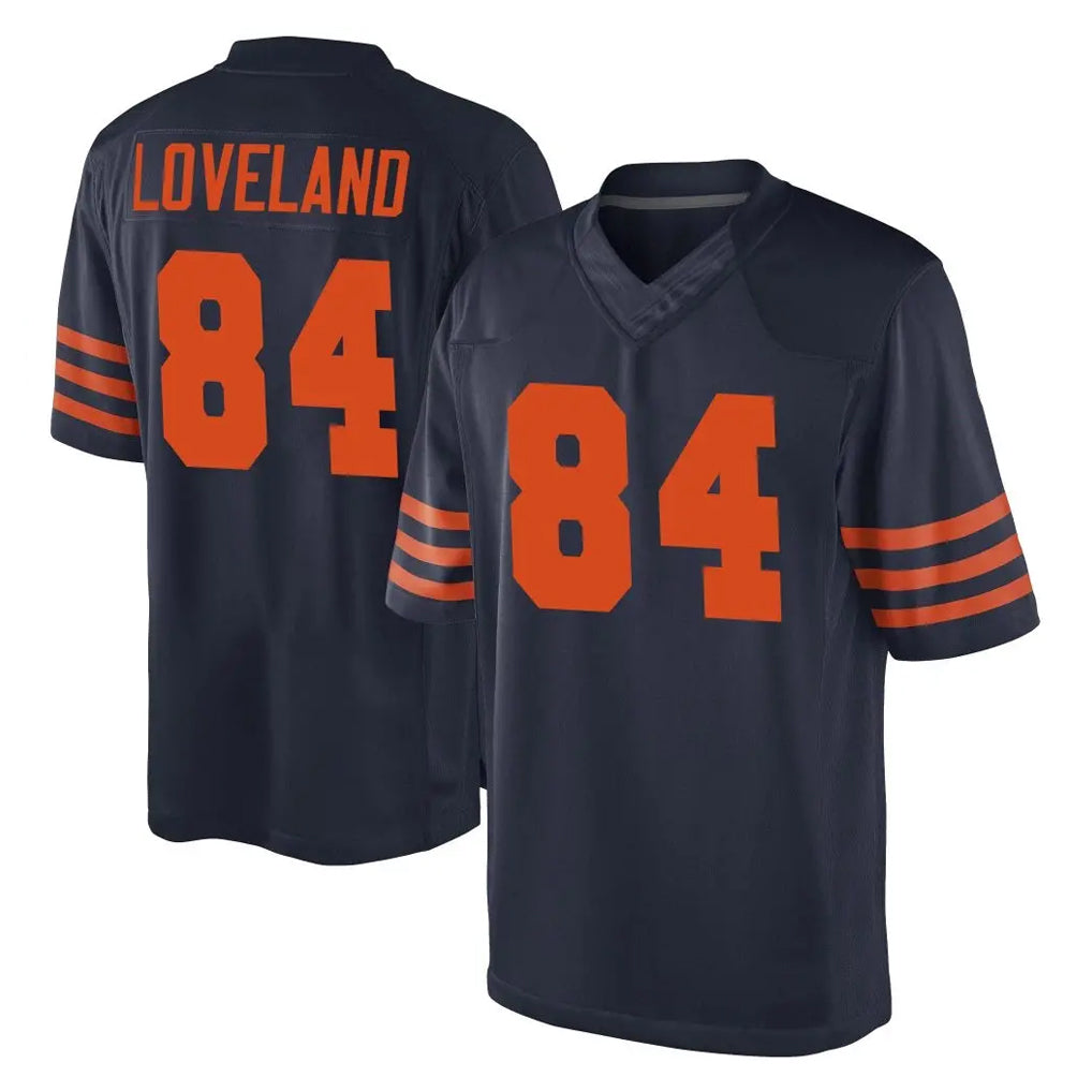 C.Bears #84 Colston Loveland Player Navy Blue Alternate Game Edoa Stitched Jerseys