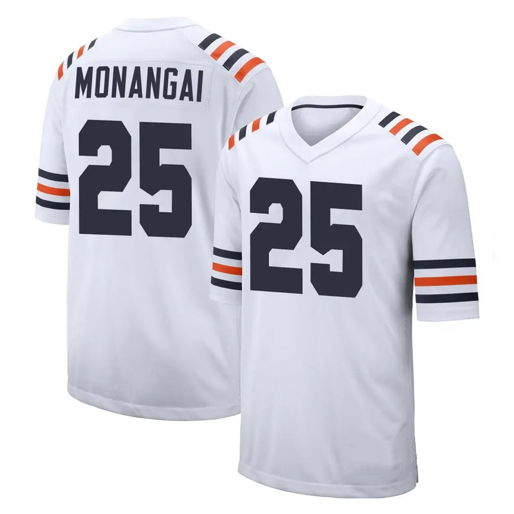 C.Bears #25 Kyle Monangai Player White Classic Home Game Edoa Stitched Jerseys