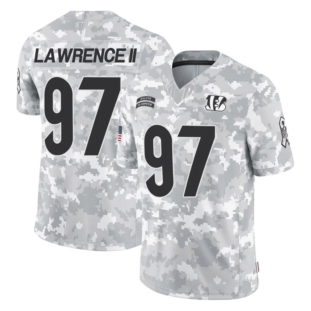 C.Bengals #97 Dexter Lawrence II Player Arctic Camo Salute to Service Limited Edoa Stitched Jerseys
