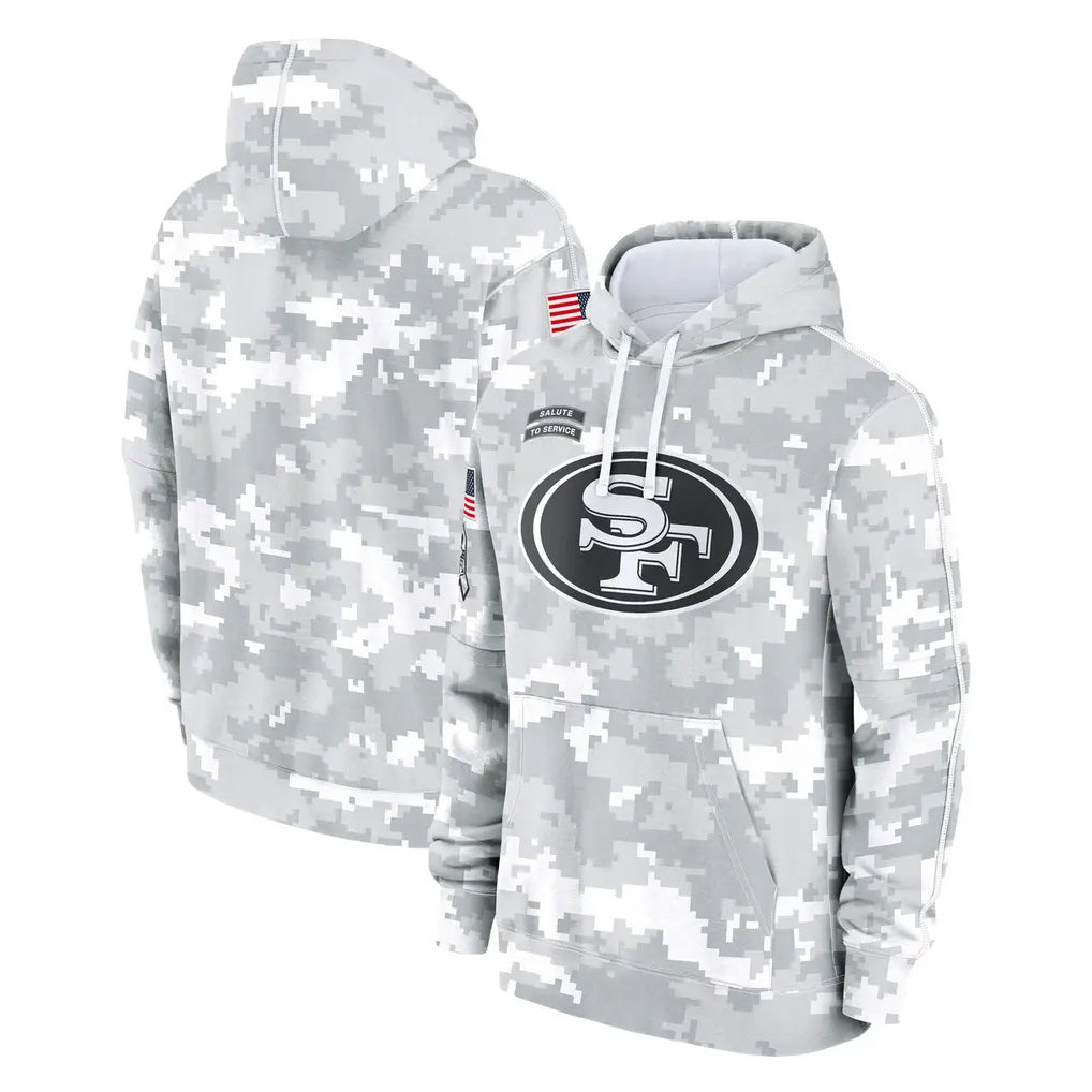 SF.49ers ## 49ers Blank Player Arctic Camo Limited Salute to Service Pullover Hoodies Game Edoa Stitched Jerseys