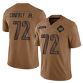 W.Commanders #72 Josh Conerly Jr. Player Brown Limited Salute To Service Home Game Edoa Stitched Jerseys