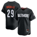 B.Orioles #29 Samuel Basallo Player Black City Connect Limited Home Game Edoa Stitched Jerseys