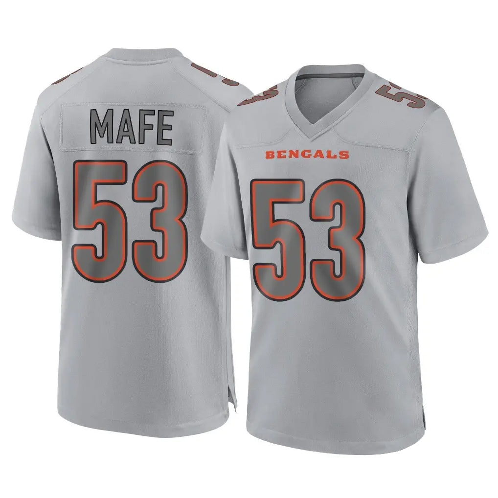 C.Bengals #53 Boye Mafe Player Gray Atmosphere Fashion Game Edoa Stitched Jerseys