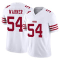 SF.49ers #54 Fred Warner Player White Limited Vapor F.U.S.E. Home Game Edoa Stitched Jerseys