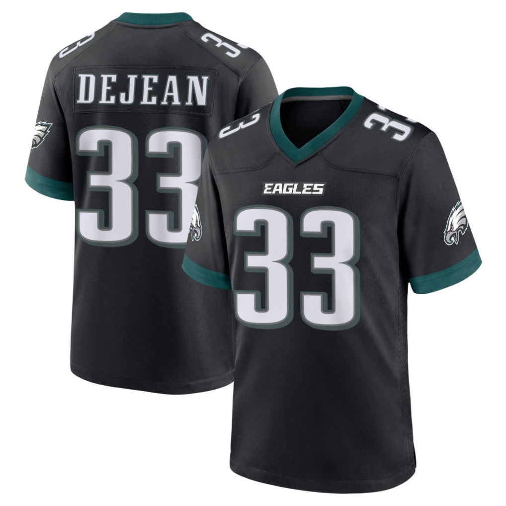 P.Eagles #33 Cooper DeJean Player Black Game Home Edoa Stitched Jerseys