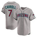 A.Diamondbacks #7 Corbin Carroll Player Gray Road Limited Home Game Edoa Stitched Jerseys
