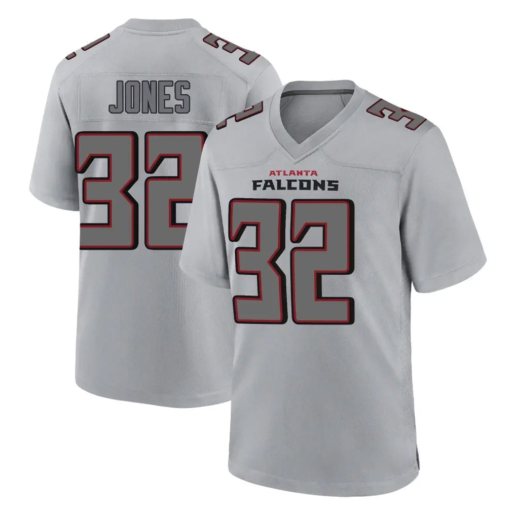 A.Falcons #32 Cash Jones Player Gray Fashion Home Game Edoa Stitched Jerseys