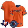 H.Astros ## Astros Blank Player Orange City Connect Texas Patch Vapor Premier Limited Home Edoa Stitched Jerseys