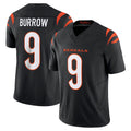C.Bengals #9 Joe Burrow Player Black Vapor F.U.S.E. Limited Home Game Edoa Stitched Jerseys