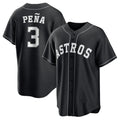 H.Astros #3 Jeremy Pe?a Player Black Home Game Edoa Stitched Jerseys