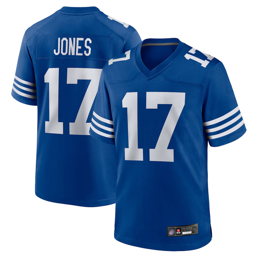 IN.Colts #17 Daniel Jones Player Royal Limited Home Game Edoa Stitched Jerseys
