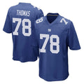 NY.Giants #78 Andrew Thomas Player Royal Home Game Edoa Stitched Jerseys