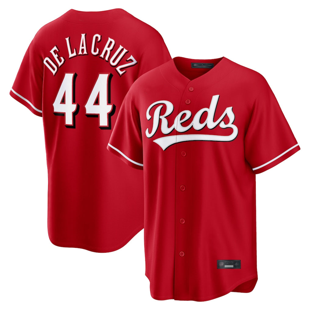 C.Reds #44 Elly De La Cruz Player Red Home Game Edoa Stitched Jerseys