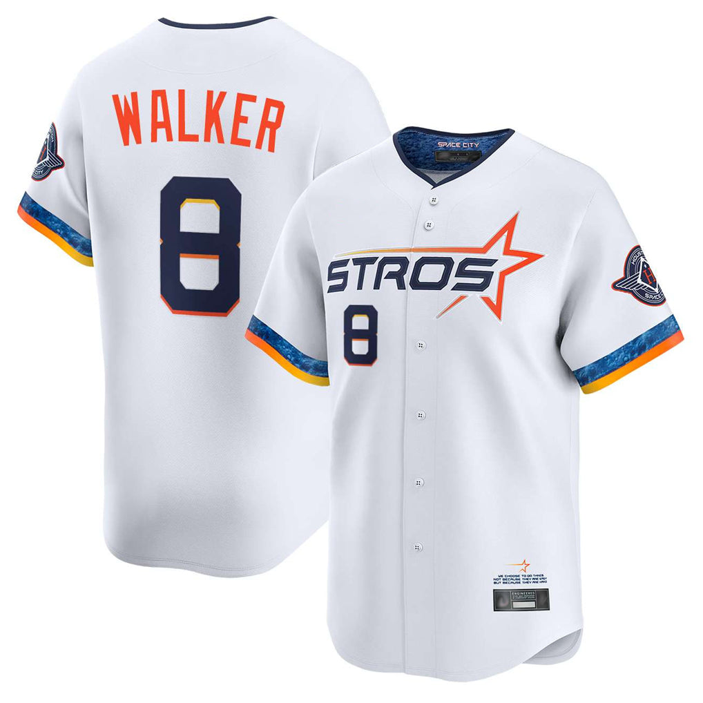 H.Astros #8 Christian Walker Player White City Connect Limited Home Edoa Stitched Jerseys