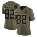 C.Panthers #82 Tommy Tremble Player Olive 2025 Salute to Service Limited Game Edoa Stitched Jerseys
