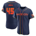H.Astros #45 Tatsuya Imai Player Navy City Connect Limited Elite Home Edoa Stitched Jerseys