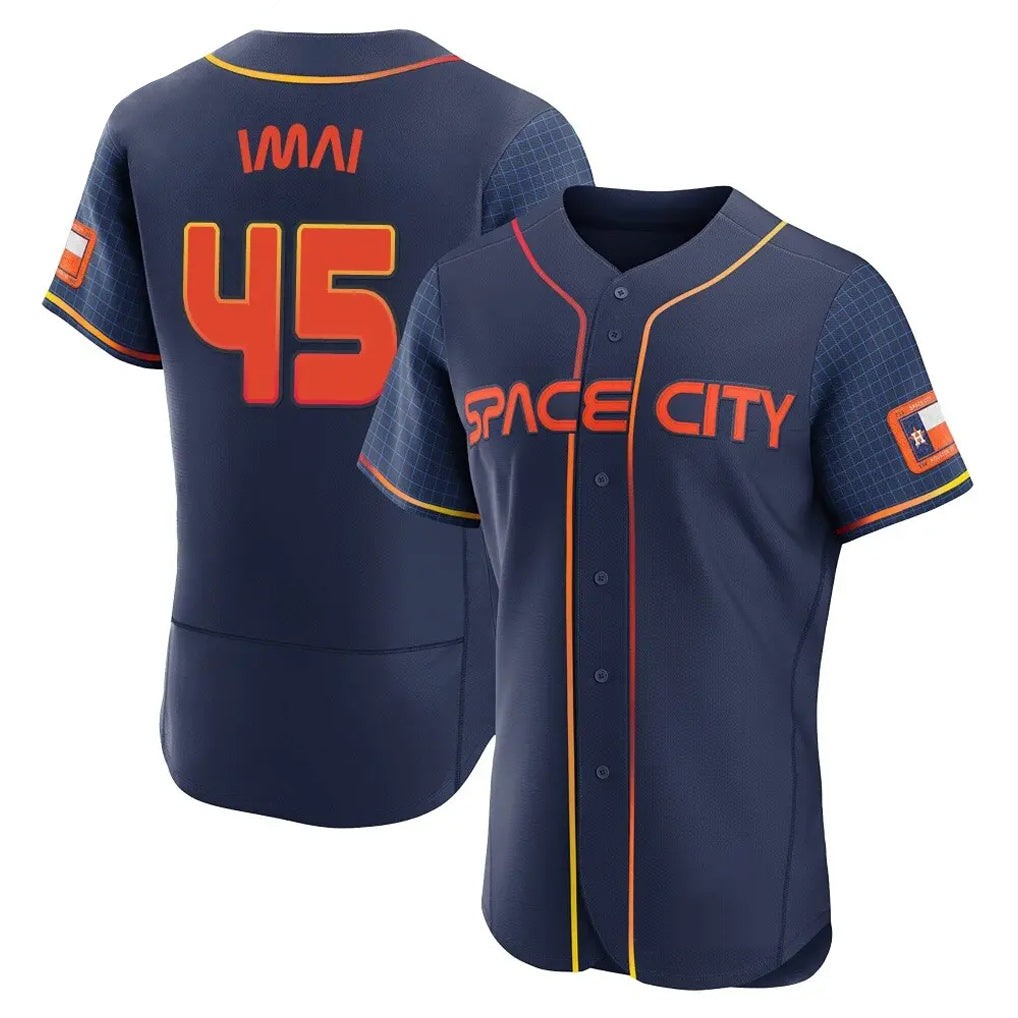 H.Astros #45 Tatsuya Imai Player Navy City Connect Limited Elite Home Edoa Stitched Jerseys