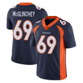 D.Broncos #69 Mike McGlinchey Player Navy Vapor Untouchable Limited Game Edoa Stitched Jerseys