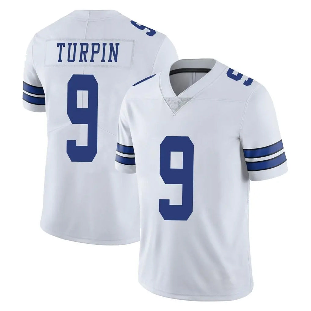 D.Cowboys #9 KaVontae Turpin Player White Vapor Untouchable Limited Home Game Edoa Stitched Jerseys