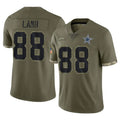 D.Cowboys #88 CeeDee Lamb Player Olive Salute to Service Limited Game Edoa Stitched Jerseys