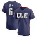 C.Guardians #6 David Fry Player Navy City Connect Limited Elite Home Edoa Stitched Jerseys