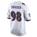 B.Ravens #98 Tony Siragusa Player White Alternate Home Game Edoa Stitched Jerseys