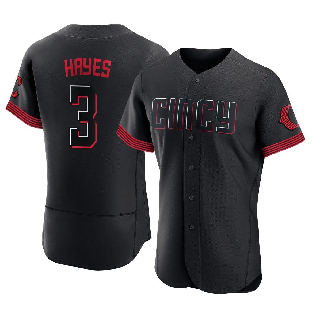 C.Reds #3 Ke'Bryan Hayes Player Black City Connect Limited Elite Home Edoa Stitched Jerseys