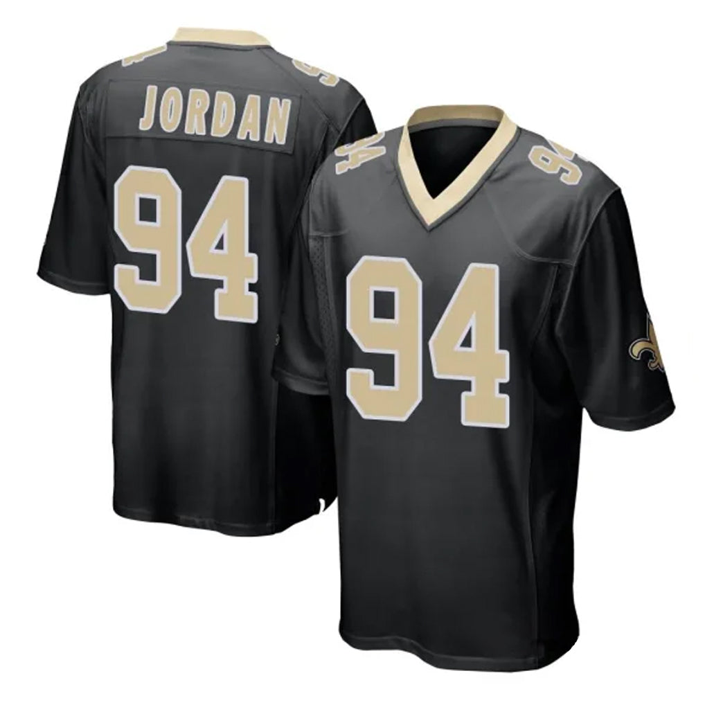 NO.Saints #94 Cameron Jordan Player Black Home Game Edoa Stitched Jerseys