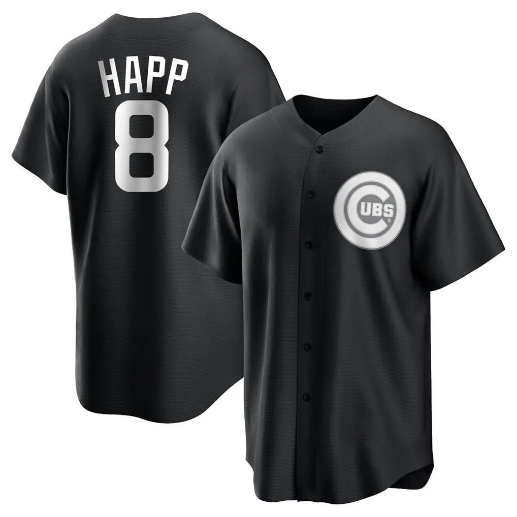 C.Cubs #8 Ian Happ Player Black Game Edoa Stitched Jerseys