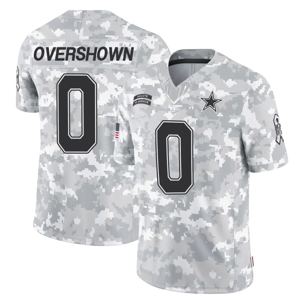 D.Cowboys #0 DeMarvion Overshown Player Arctic Camo Salute to Service Limited Home Game Edoa Stitched Jerseys