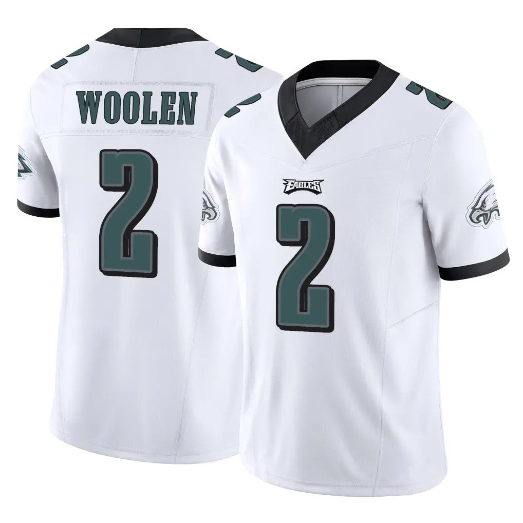P.Eagles #2 Riq Woolen Player White Limited Vapor F.U.S.E. Home Game Edoa Stitched Jerseys