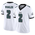P.Eagles #2 Riq Woolen Player White Limited Vapor F.U.S.E. Home Game Edoa Stitched Jerseys