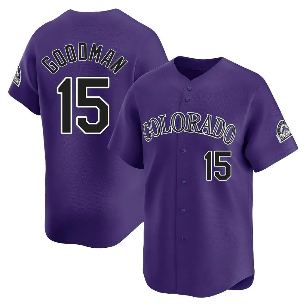 C.Rockies #15 Hunter Goodman Player Purple Limited Home Edoa Stitched Jerseys