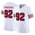SF.49ers #92 Osa Odighizuwa Player White Limited Alternate Vapor F.U.S.E. Home Game Edoa Stitched Jerseys