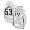C.Bengals #53 Boye Mafe Player Arctic Camo Salute to Service Pullover Hoodie Limited Edoa Stitched Jerseys