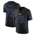 B.Bills #79 Spencer Brown Player Black Impact Limited Home Game Edoa Stitched Jerseys