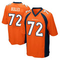 D.Broncos #72 Garett Bolles Player Orange Color Home Game Edoa Stitched Jerseys