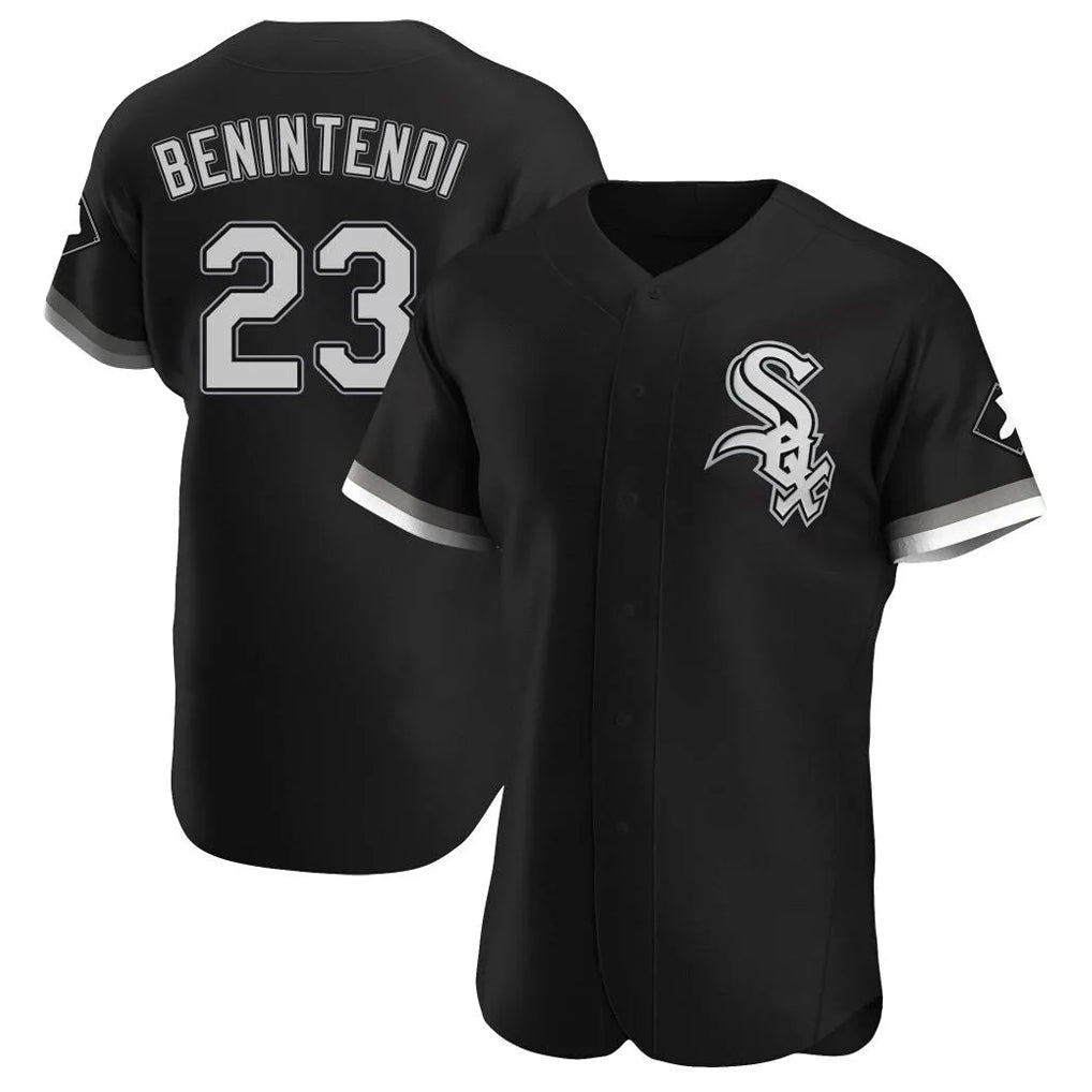 C.White Sox #23 Andrew Benintendi Player Black Limited Elite Home Edoa Stitched Jerseys